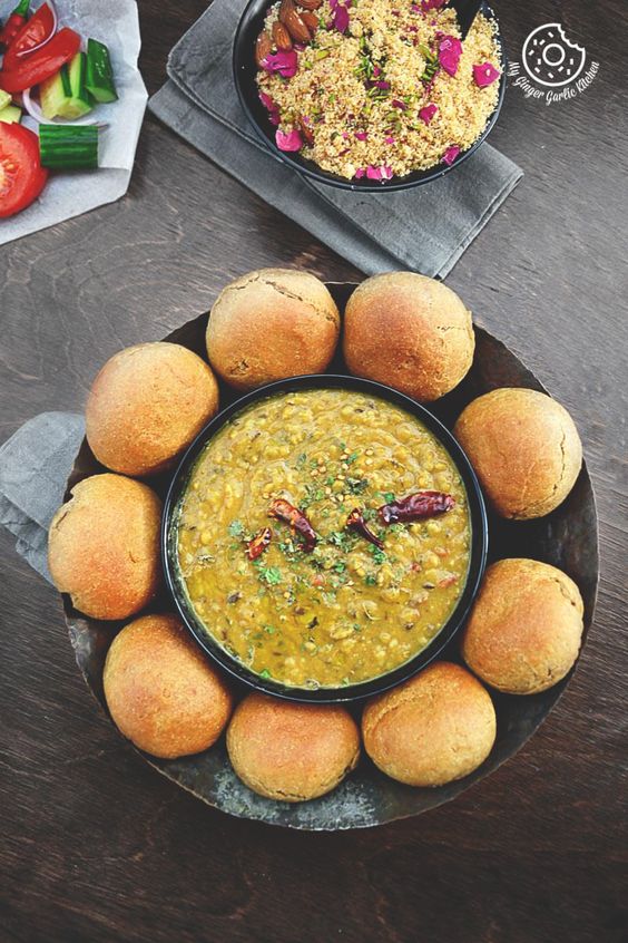 Dal Baati churma, Source: mygingergarlickitchen.com