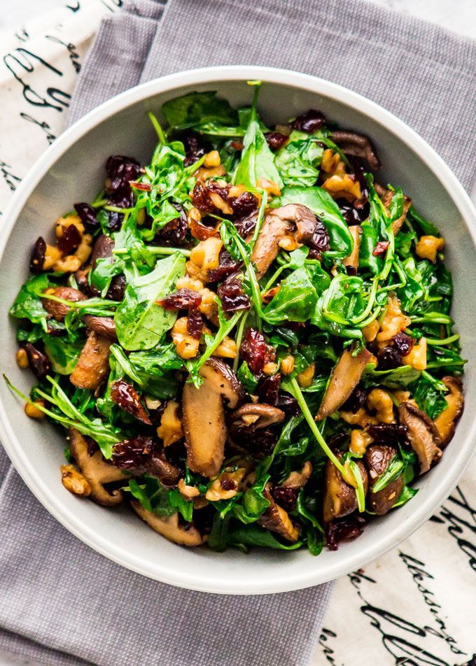 mushroom salad in a bowl